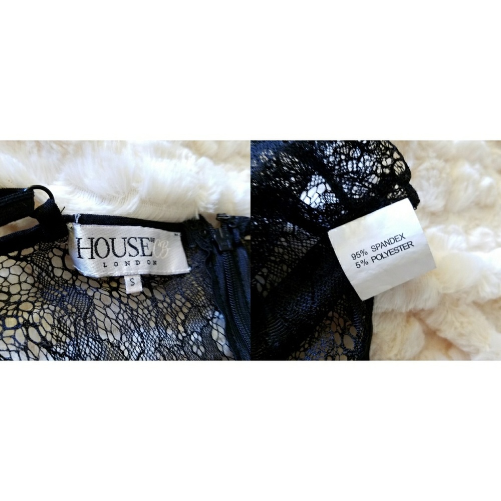 💛 HOUSE OF CB Sexy Black Lace Bodysuit 💛 - Picture 4 of 7